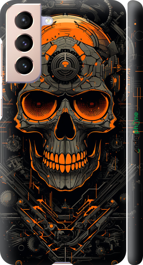 3D пластиковий матовий чехол Череп для Samsung Galaxy S21 - 5952m-2114 изображение 