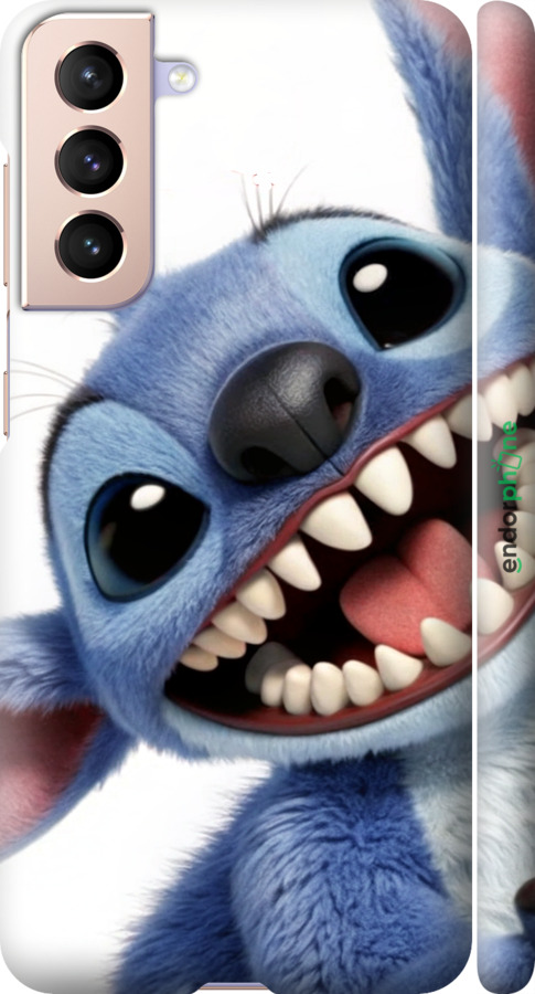 3D пластиковий матовий чехол Стіч для Samsung Galaxy S21 - 6684m-2114 изображение 