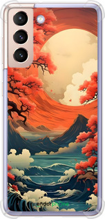 Силіконовий протиударний с посиленими кутами чехол Природа Японії для Samsung Galaxy S21 - 6327sp-2114 изображение 