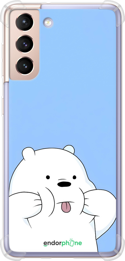 Силикон с усиленными углами чехол Милый мишка для Samsung Galaxy S21 - 6357sp-2114 изображение 
