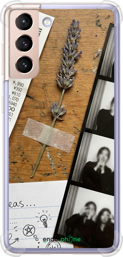 Силіконовий протиударний с посиленими кутами чехол Aesthetic Scrapbook Collage для Samsung Galaxy S21 - 6773sp-2114 изображение 