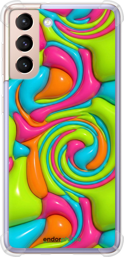 Силикон с усиленными углами чехол Y2K Jelly Dream для Samsung Galaxy S21 - 6780sp-2114 изображение 