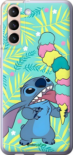 Силиконовый чехол Стич для Samsung Galaxy S21 - 6361u-2114 изображение 