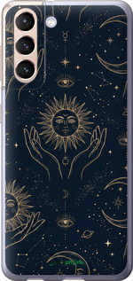 Силиконовый чехол Celestial Harmony: Sun & Moon Gold Mystic Pattern для Samsung Galaxy S21 - 6778u-2114 изображение 
