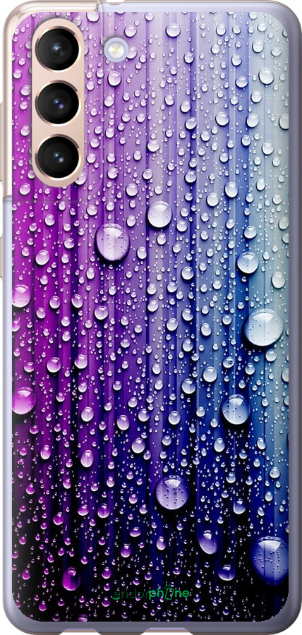 

2D пластиковий чохол "Краплини води" для Samsung Galaxy S21, Синій