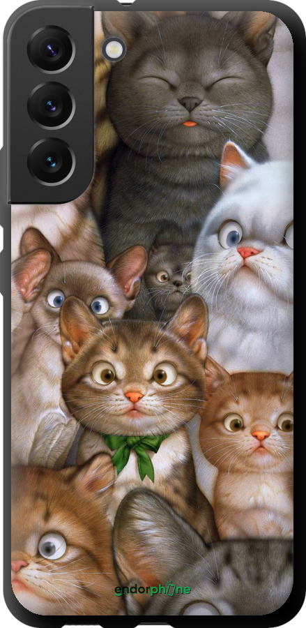 

TPU чорний чохол "Коти" для Samsung Galaxy S22 Plus