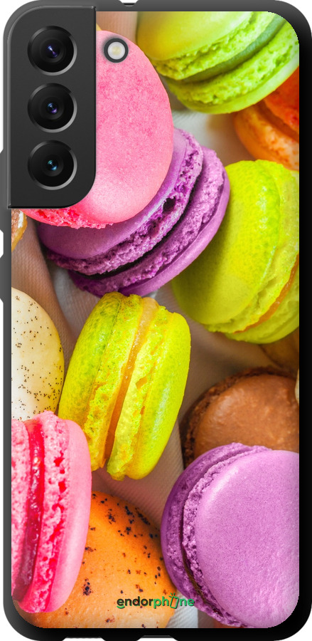 

TPU musta cover "Makaroonit" for Samsung Galaxy S22 Plus, Keltainen