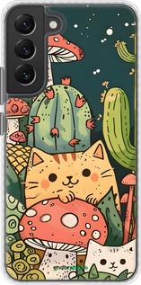 Чехол Bumper чехол Коты грибы для Samsung Galaxy S22 Plus - 6321pc-2495 изображение 
