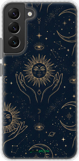Чохол Bumper чехол Celestial Harmony: Sun & Moon Gold Mystic Pattern для Samsung Galaxy S22 Plus - 6778pc-2495 изображение 