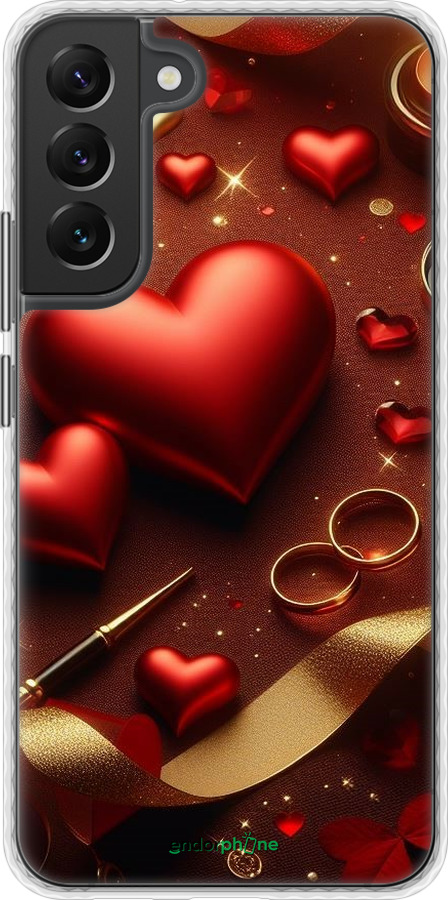 Чохол Bumper чехол Сердечки v3 для Samsung Galaxy S22 Plus - 5833pc-2495 изображение 