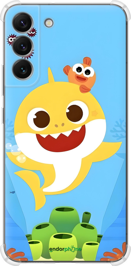 Силіконовий протиударний с посиленими кутами чехол Бейби Шарк для Samsung Galaxy S22 Plus - 6303sp-2495 изображение 