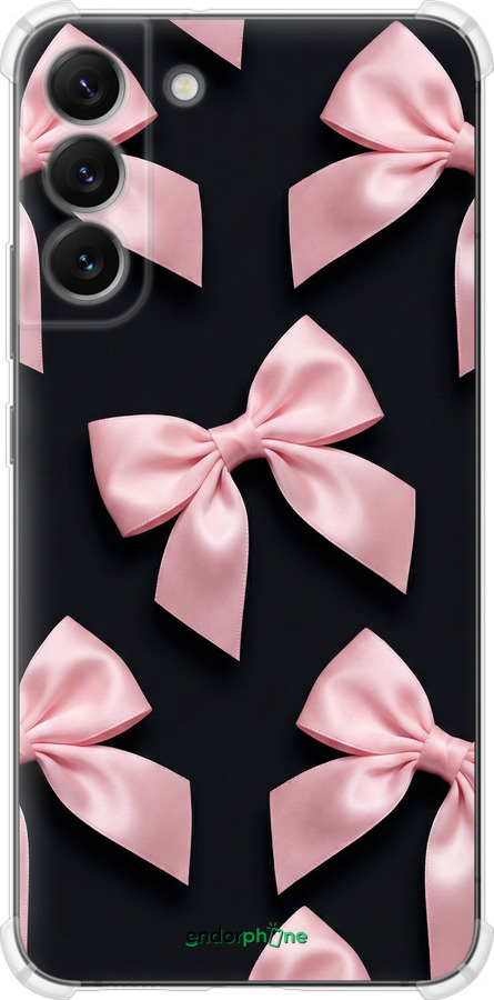 Силіконовий протиударний с посиленими кутами чехол Coquette Ribbons Dark Coquette для Samsung Galaxy S22 Plus - 6767sp-2495 изображение 