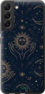 Силіконовий чехол Celestial Harmony: Sun & Moon Gold Mystic Pattern для Samsung Galaxy S22 Plus - 6778u-2495 изображение 