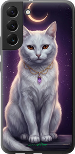 Силіконовий чехол Mystic White Cat Gothic Dark Purple Gold для Samsung Galaxy S22 Plus - 6805u-2495 изображение 