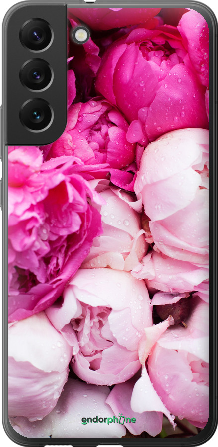

Custodia in Silicone Peonie rosa" for Samsung Galaxy S22 Plus"