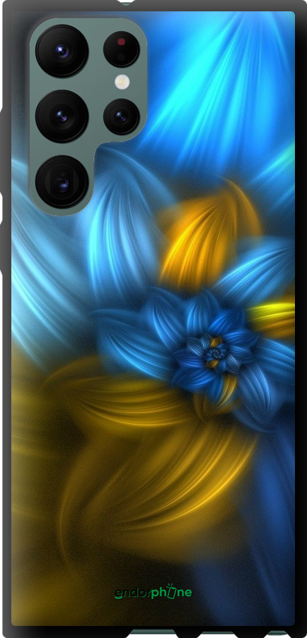 

TPU чорний чохол "Візерунок 46" для Samsung Galaxy S22 Ultra, Синій