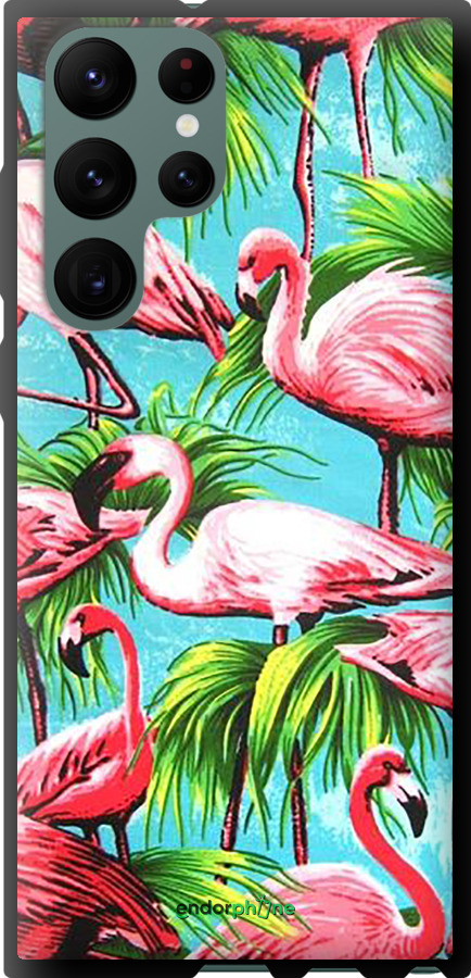 TPU чехол Tropical background для Samsung Galaxy S22 Ultra - 4016b-2500 изображение 