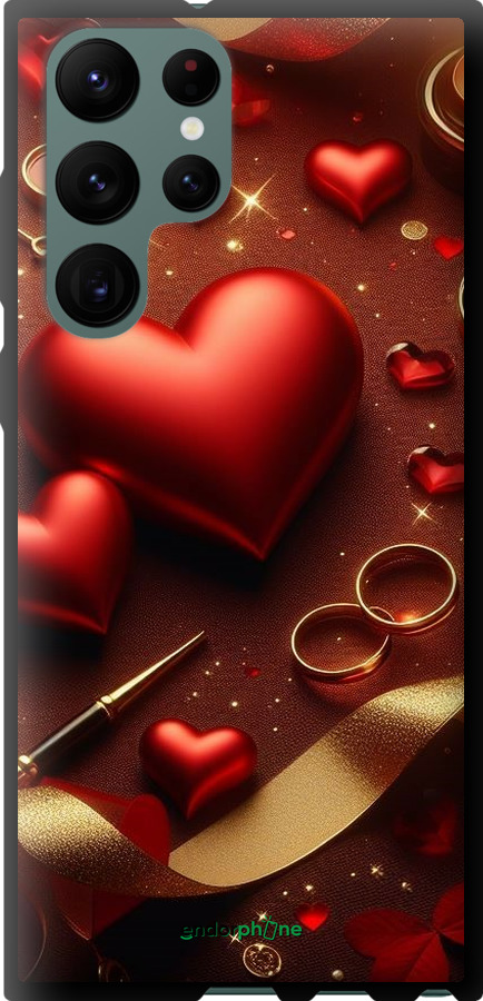 TPU чехол Сердечки v3 для Samsung Galaxy S22 Ultra - 5833b-2500 изображение 