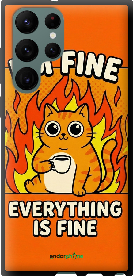 TPU чехол Funny Cat для Samsung Galaxy S22 Ultra - 6786b-2500 изображение 