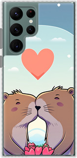 Чехол Bumper чехол Капибара любовь для Samsung Galaxy S22 Ultra - 6027pc-2500 изображение 