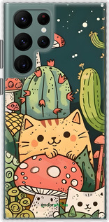 Чохол Bumper чехол Коти гриби для Samsung Galaxy S22 Ultra - 6321pc-2500 изображение 