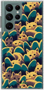 Чехол Bumper чехол С изображением кошек для Samsung Galaxy S22 Ultra - 6429pc-2500 изображение 