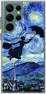Чохол Bumper чехол Із зображенням Мері Поппінс «Зоряна ніч» для Samsung Galaxy S22 Ultra - 6487pc-2500 изображение 