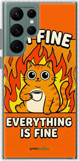 Чехол Bumper чехол Funny Cat для Samsung Galaxy S22 Ultra - 6786pc-2500 изображение 