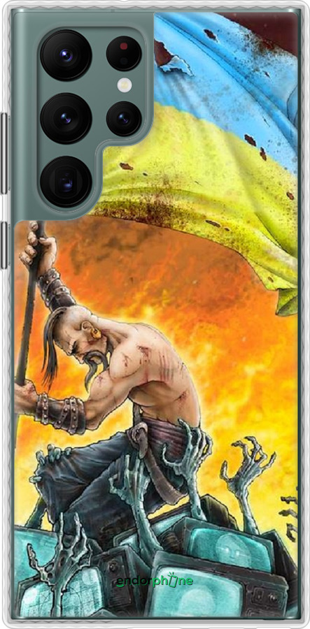 

Чохол Bumper чохол "Сильна Україна" для Samsung Galaxy S22 Ultra, Синій