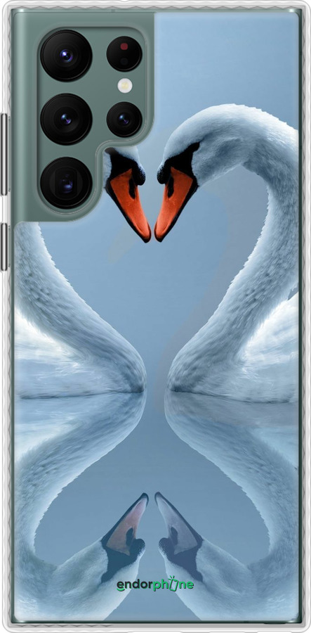 Чохол Bumper чехол Лебеді для Samsung Galaxy S22 Ultra - 6007pc-2500 изображение 