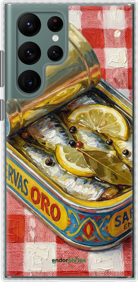 Чехол Bumper чехол Vintage Sardine Tin Phone для Samsung Galaxy S22 Ultra - 6772pc-2500 изображение 