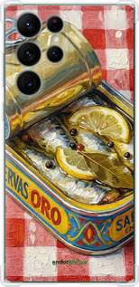 Силикон с усиленными углами чехол Vintage Sardine Tin Phone для Samsung Galaxy S22 Ultra - 6772sp-2500 изображение 