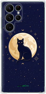 Силіконовий протиударний с посиленими кутами чохол 'Cute Cat Celestial/Witchy' для Samsung Galaxy S22 Ultra зображення 3
