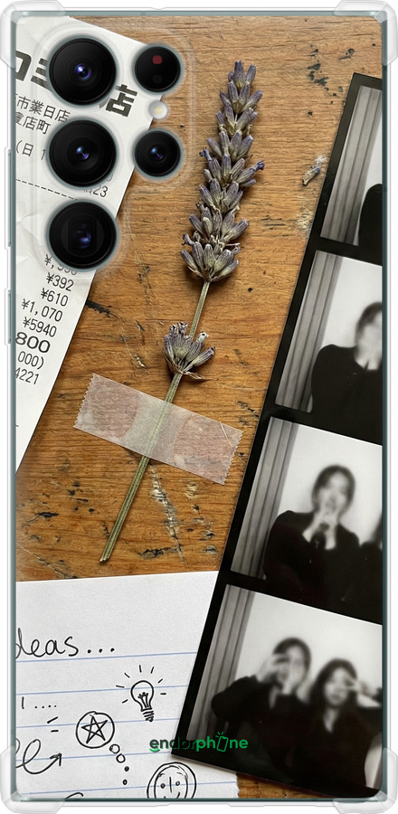 Силикон с усиленными углами чехол Aesthetic Scrapbook Collage для Samsung Galaxy S22 Ultra - 6773sp-2500 изображение 