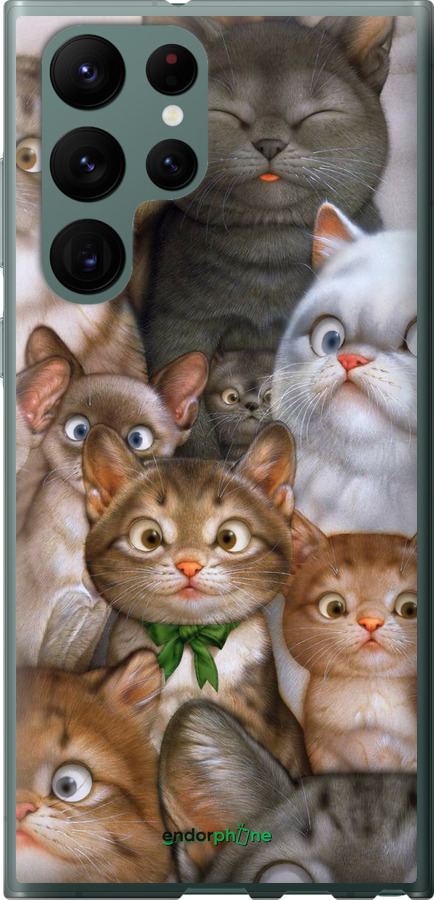 

Силіконовий чохол "Коти" для Samsung Galaxy S22 Ultra