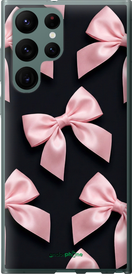 Силиконовый чехол Coquette Ribbons Dark Coquette для Samsung Galaxy S22 Ultra - 6767u-2500 изображение 