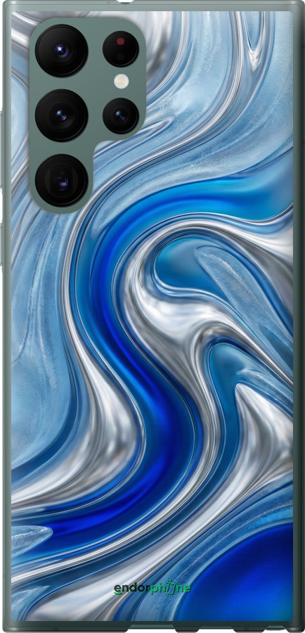 Силиконовый чехол Liquid Chrome для Samsung Galaxy S22 Ultra - 6781u-2500 изображение 
