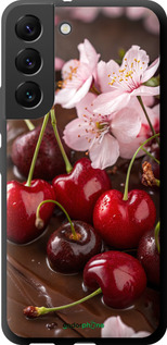 TPU чехол Вишня в шоколаде для Samsung Galaxy S22 - 6698b-2494 изображение 