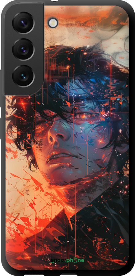 TPU чехол Лицо в пламени для Samsung Galaxy S22 - 6127b-2494 изображение 