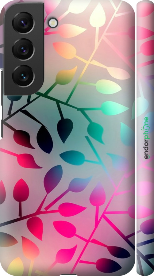 

3D пластиковий матовий чохол "Листя" для Samsung Galaxy S22