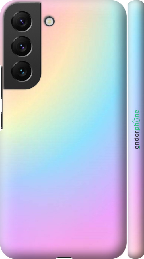 

3D пластиковий матовий чохол "Веселка 2" для Samsung Galaxy S22, Рожевий