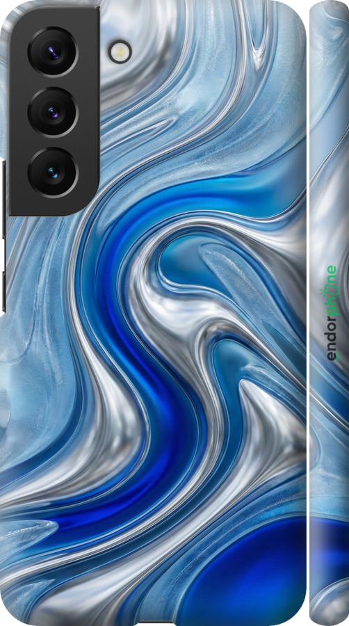 3D пластиковый матовый чехол Liquid Chrome для Samsung Galaxy S22 - 6781m-2494 изображение 