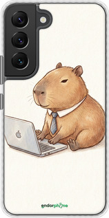 Чехол Bumper чехол Funny Capybara CEO Working для Samsung Galaxy S22 - 6777pc-2494 изображение 