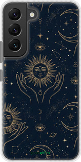 Чохол Bumper чехол Celestial Harmony: Sun & Moon Gold Mystic Pattern для Samsung Galaxy S22 - 6778pc-2494 изображение 