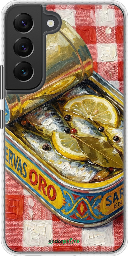 Чехол Bumper чехол Vintage Sardine Tin Phone для Samsung Galaxy S22 - 6772pc-2494 изображение 