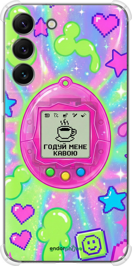 Силикон с усиленными углами чехол Y2K Aesthetic Retro Pet: Годуй мене кавою для Samsung Galaxy S22 - 6784sp-2494 изображение 