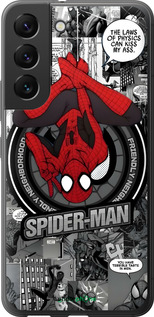 Силиконовый чехол Человек паук для Samsung Galaxy S22 - 6279u-2494 изображение 