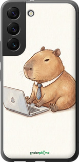 Силиконовый чехол 'Funny Capybara CEO Working' для Samsung Galaxy S22 изображение 1