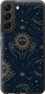 Силіконовий чохол 'Celestial Harmony: Sun & Moon Gold Mystic Pattern' для Samsung Galaxy S22 зображення 9