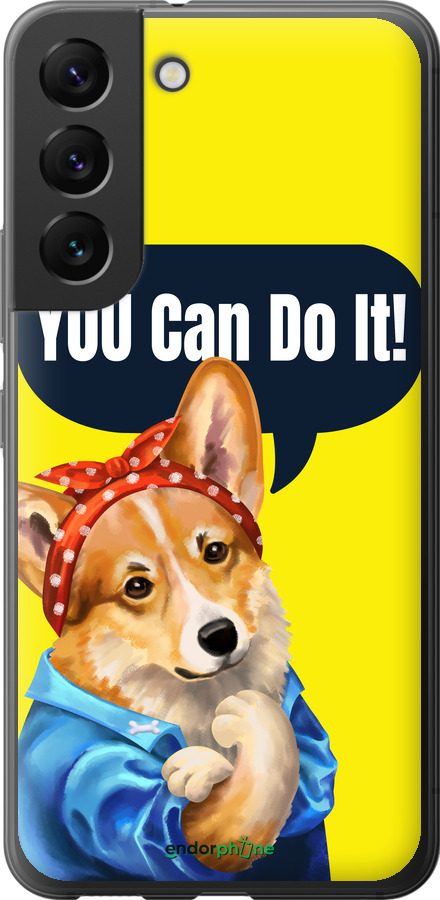 Силиконовый чехол чехол с корги You Can Do It для Samsung Galaxy S22 - 6184u-2494 изображение 